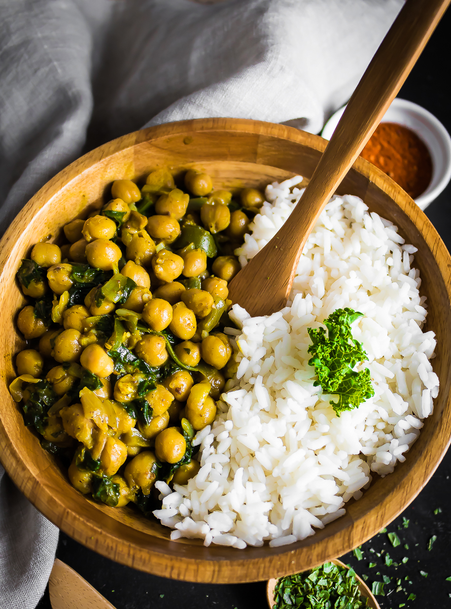 VEGAN CHICKPEA CURRY AND RICE - My Digital Kitchen